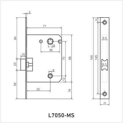 Аллюр  Защёлка АРТ L7050-MS AC (ст.медь) магнитная