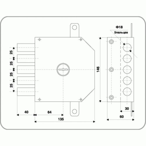 Замок накладной GSS 001 б/о без тяг