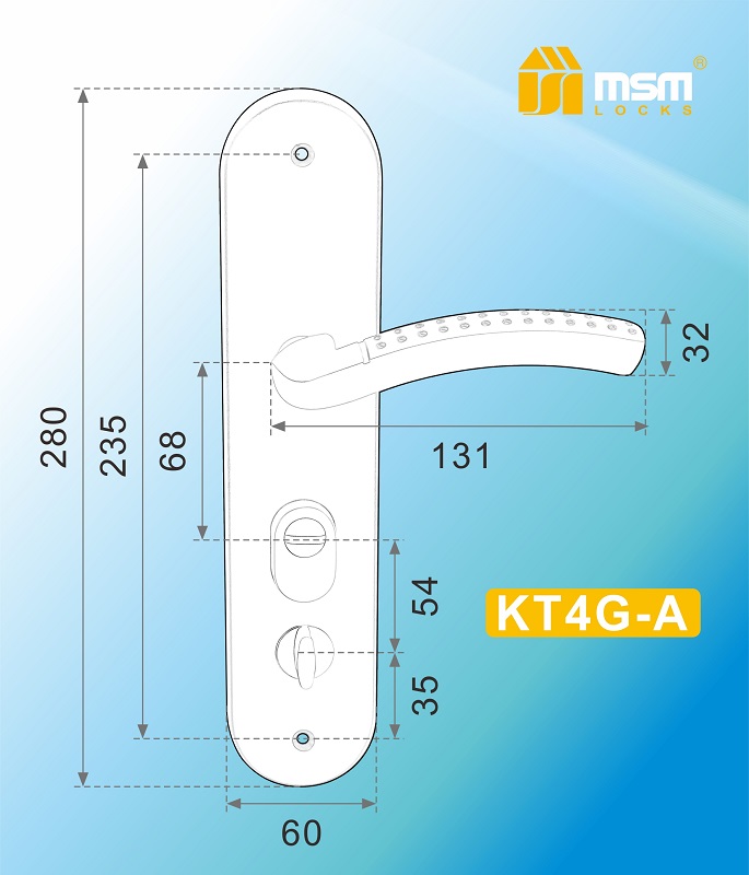 MSM Ручки для китайских дверей (автомат/левая) KT4G-AL SN (матовый никель) MSM Ручки для китайских дверей (автомат/левая) KT4G-AL SN (матовый никель)
