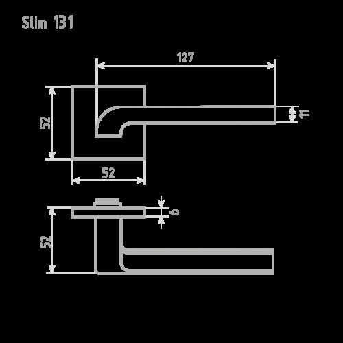 Н-М  Ручка дверная Slim 131К (матовый никель)