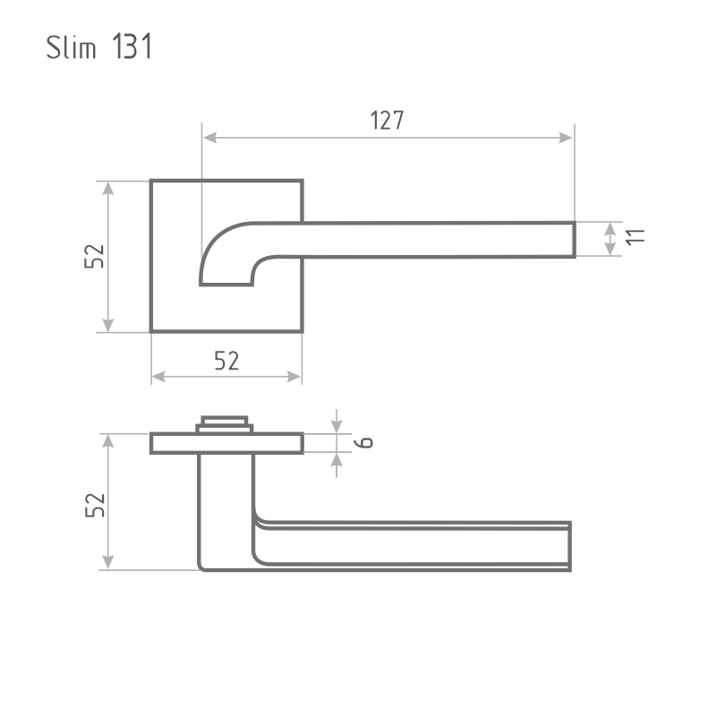 Н-М Ручка дверная Slim 131К (матовый никель) Н-М Ручка дверная Slim 131К (матовый никель)