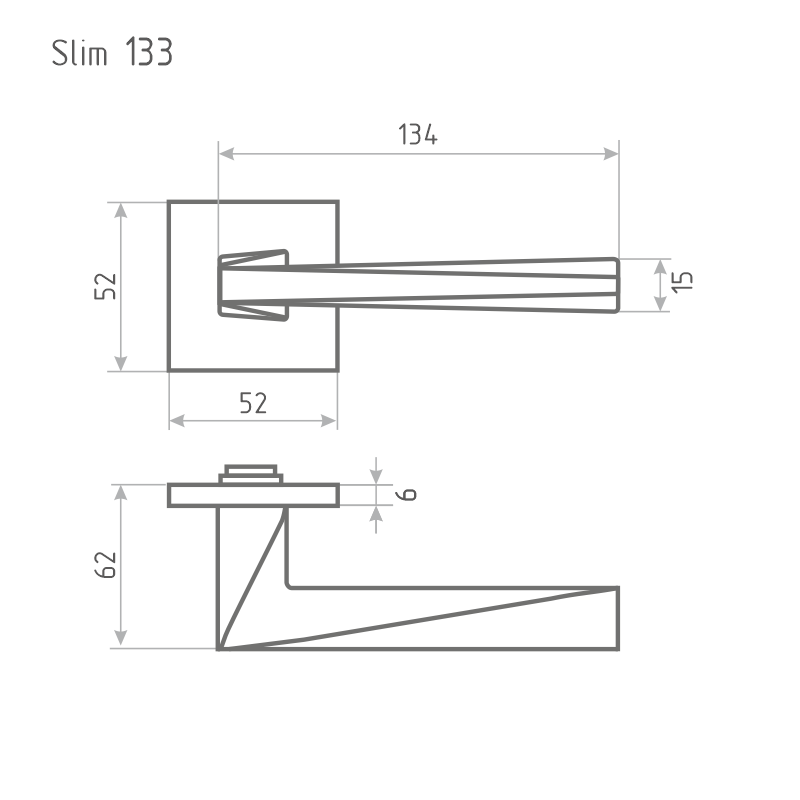 Н-М Ручка дверная Slim 133К (белый) Н-М Ручка дверная Slim 133К (белый)