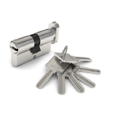 DORMA Цилиндровый механизм CBR-1 60 (30х30В) ключ/вертушка, никель