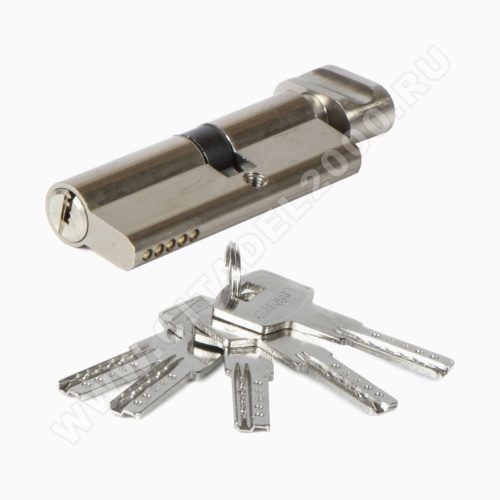 Стандарт  Цилиндровый механизм F-02 85 (30Вх10х45) CР 5 кл. (хром) перфо ключ/вертушка