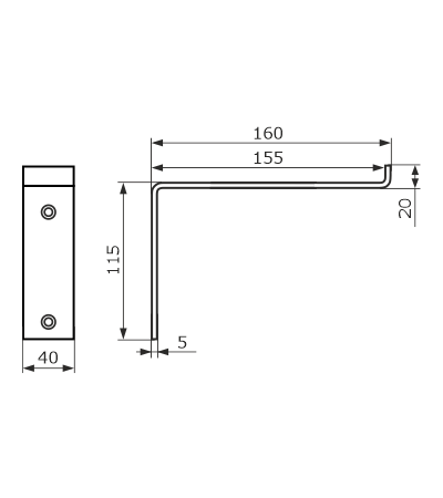 Кронштейн LOFT 150 мод.1 (черный) Кронштейн LOFT 150 мод.1 (черный)