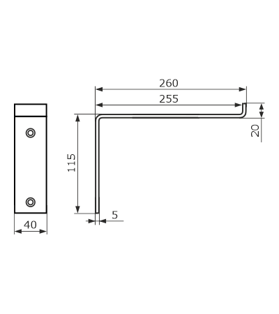 Кронштейн LOFT 250 мод.1 (черный) Кронштейн LOFT 250 мод.1 (черный)