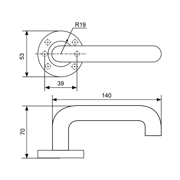 Стандарт Комплект ручек 0203 SS (60-90) INOX нержавеющая сталь Стандарт Комплект ручек 0203 SS (60-90) INOX нержавеющая сталь