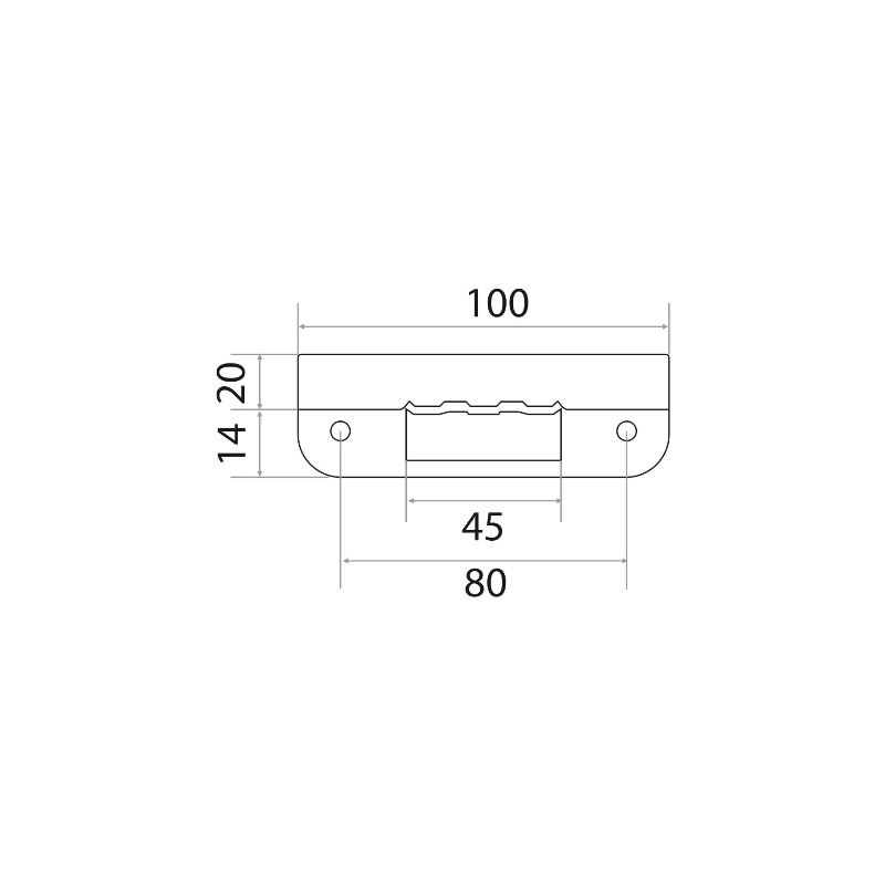 Ответная планка прямая 0045 PC (хром) Ответная планка прямая 0045 PC (хром)