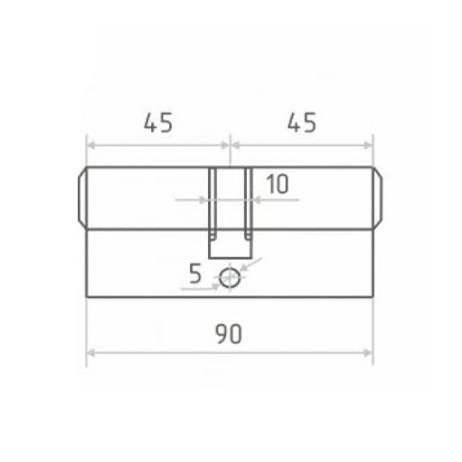PALIDORE Цилиндровый механизм 90 (45/45) (ключ/ключ, хром) PALIDORE Цилиндровый механизм 90 (45/45) (ключ/ключ, хром)