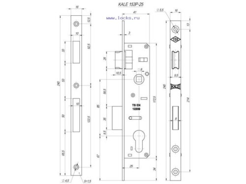 Каlе  Корпус замка 153P-85BS25-16CP-(w/oSP,w/oRos) (без цилиндра) STB 153P2500015