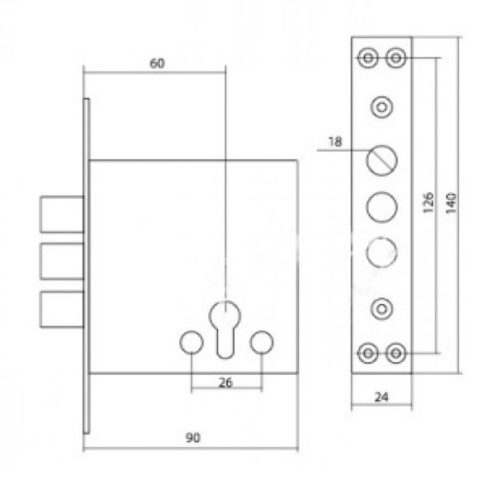 Корпус замка 2514Ц-3р (верхний К 21 3)  Master-Lock