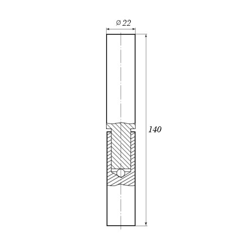 Петля гаражная d.22х140 мм Петля гаражная d.22х140 мм