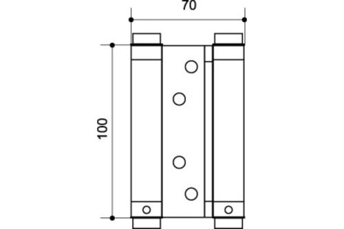 Петля пружинная (барная) М4-100-SN (100*70)  матовый никель