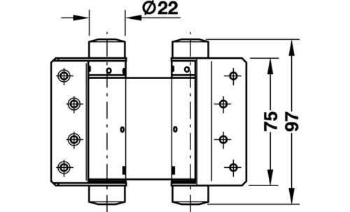 Петля пружинная (барная) М3-80-SN (80*60)  матовый никель