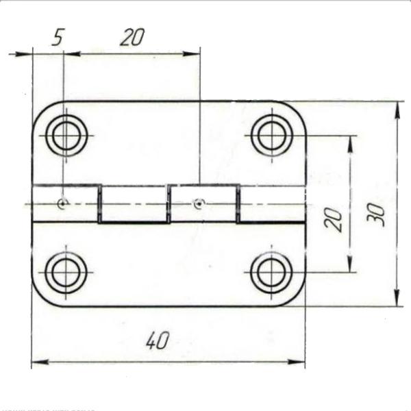 Петля карточная 30х40 (цинк) Петля карточная 30х40 (цинк)