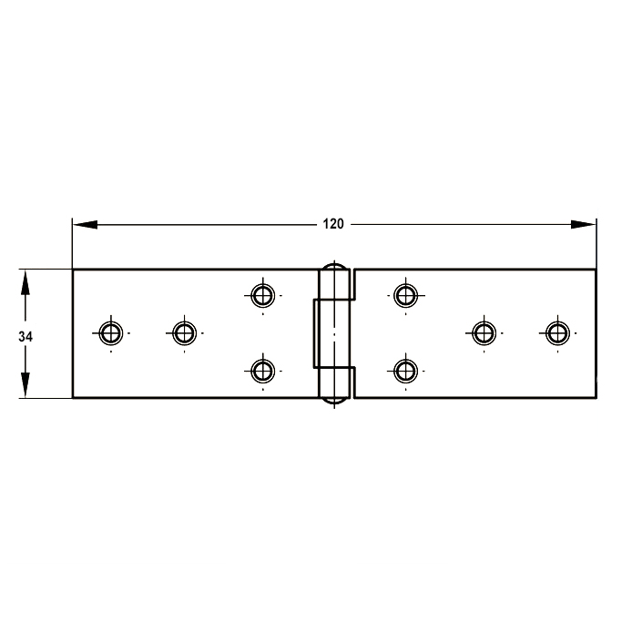 Петля карточная 120*34 (цинк) Петля карточная 120*34 (цинк)