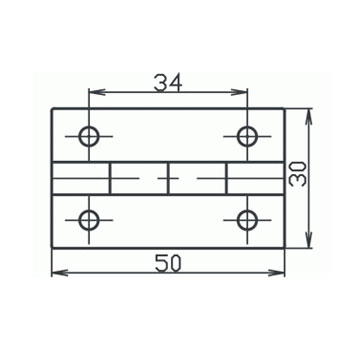 Петля карточная 50*30 (цинк)