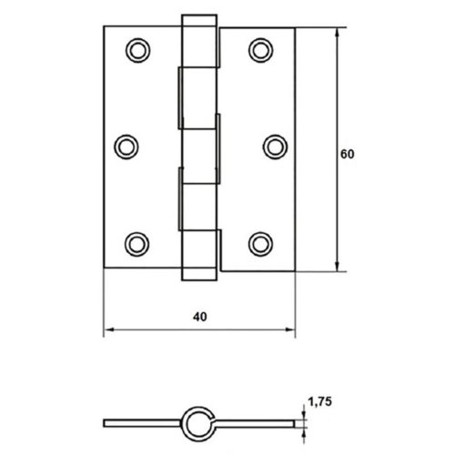 Петля Avers 60*40*1,75-G