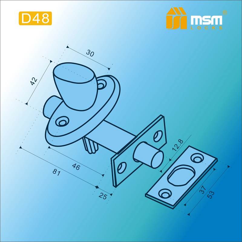 MSM Внутренний механизм задвижка D48 SN/CP MSM Внутренний механизм задвижка D48 SN/CP