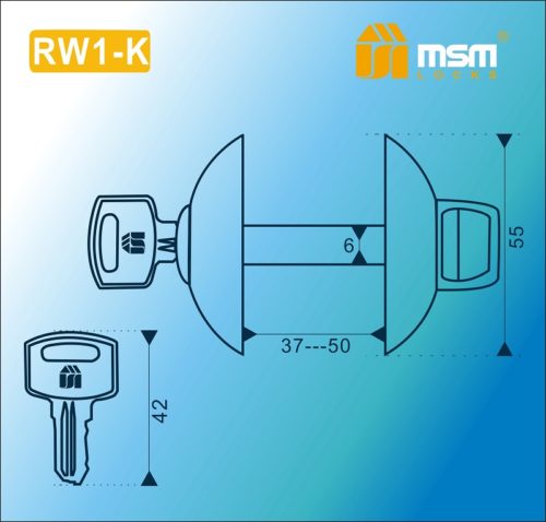 MSM Накладка фиксатор-ключ RW1-K PB (золото)