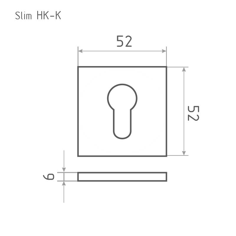 Н-М Накладка под ключ Slim НК-К (графит) Н-М Накладка под ключ Slim НК-К (графит)