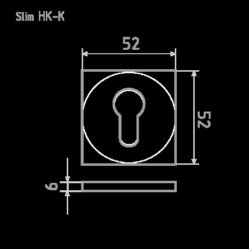 Н-М  Накладка под ключ Slim НК-К (хром)