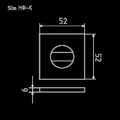 Н-М  Накладка под фиксатор Slim НФ-К (хром)