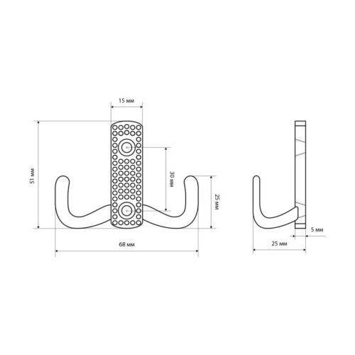 Стандарт  Крючок-вешалка 011 B GP (золото)