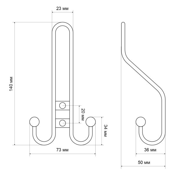 Стандарт Крючок-вешалка 208 A GP (золото) Стандарт Крючок-вешалка 208 A GP (золото)