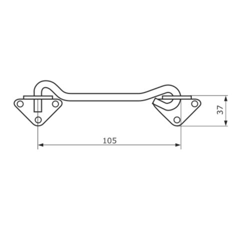 Крючок прутковый 105 мм мод.1 (золото)