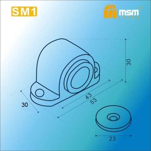 Упор дверной магнитный напольный МСМ SM1 SN