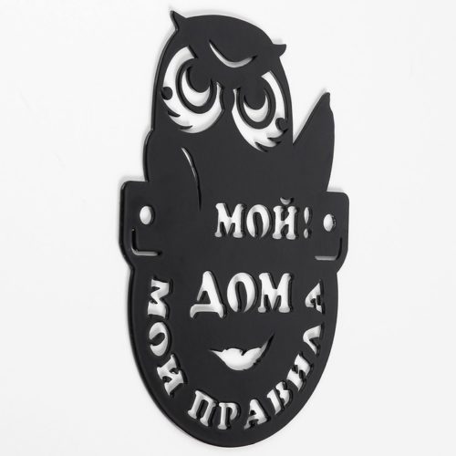 Табличка декоративная «СОВА МОИ ПРАВИЛА» (225х295 мм)