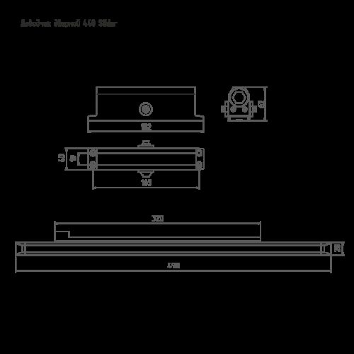 Н-М  Доводчик ISP 440 Slider (70-130 кг) - коричневый - морозостойкий
