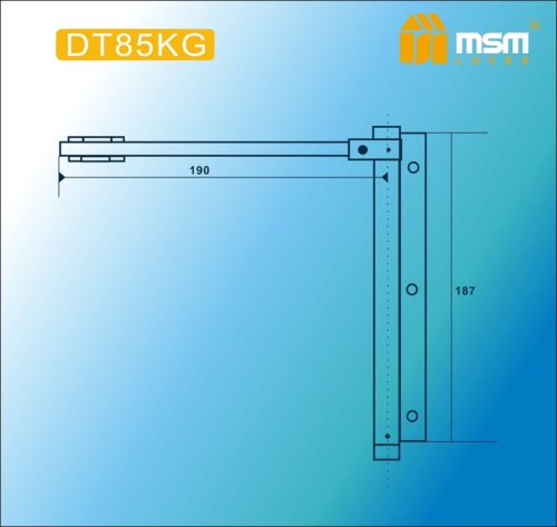 Доводчик дверной пружинный MSM DT85KG золото