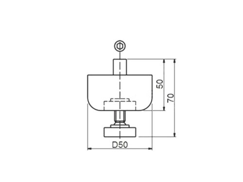 Опора регулируемая D50х27 мм, М8
