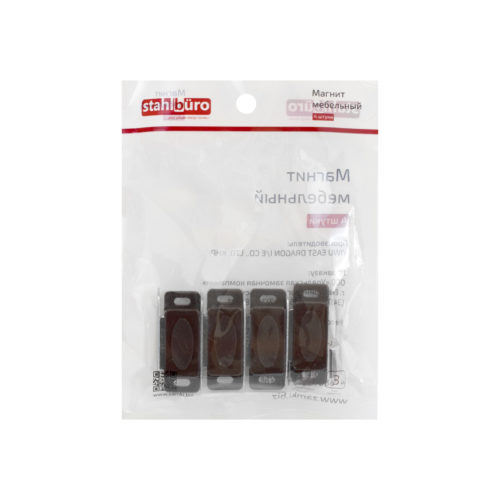 StahlBuro Магнит мебельный L-42 h-12,5 (коричневый) 4 штуки