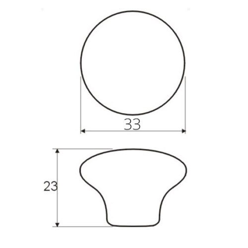 Ручка-кнопка мебельная 801-2 d40 мм (дуб) пластик