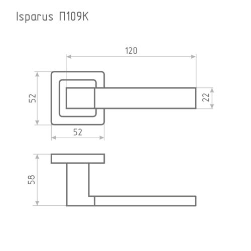 ISPARUS  Ручка дверная П109K (матовый никель)