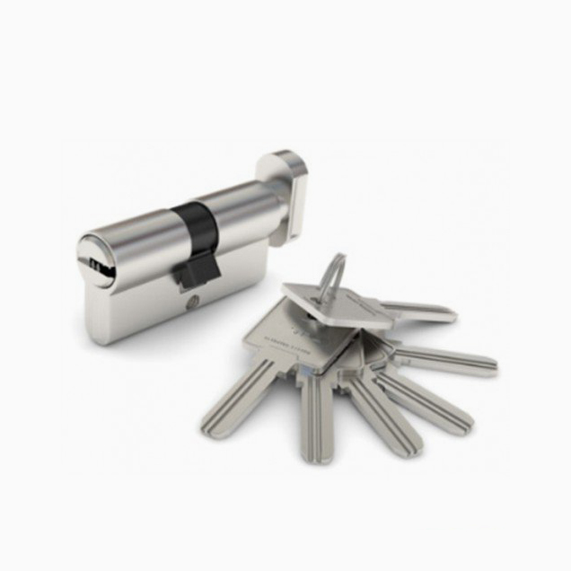 DORMA Цилиндровый механизм CBR-1 120 (85х35В) ключ/вертушка, никель DORMA Цилиндровый механизм CBR-1 120 (85х35В) ключ/вертушка, никель