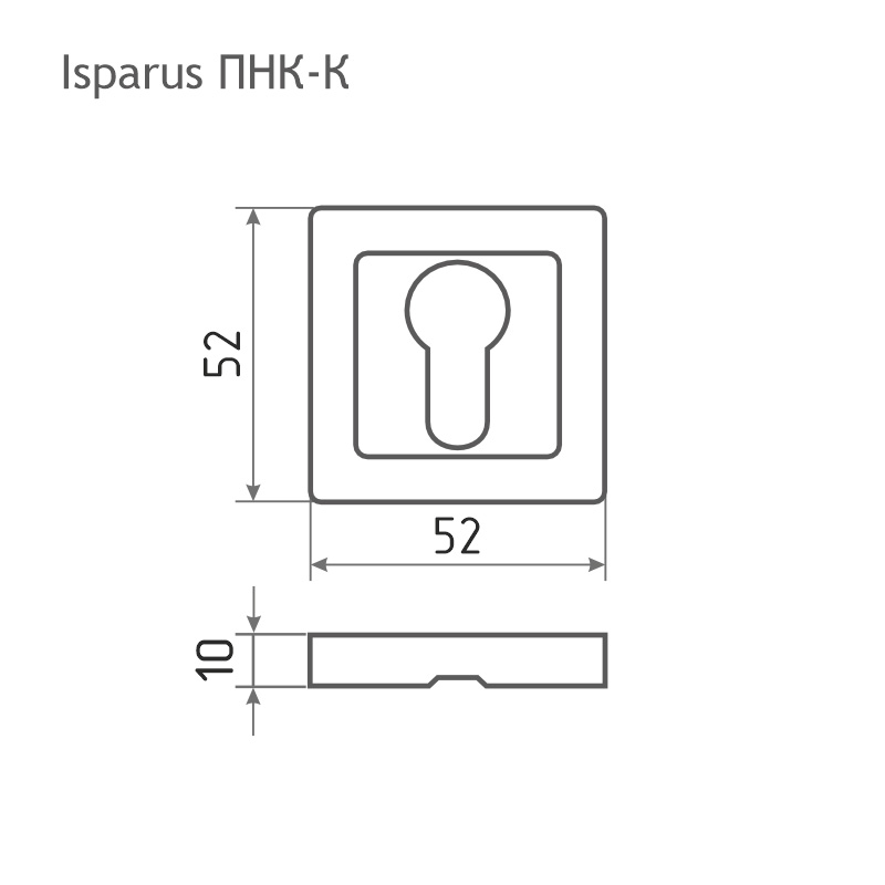 ISPARUS Накладка под ключ ПНК-К (чёрный) ISPARUS Накладка под ключ ПНК-К (чёрный)