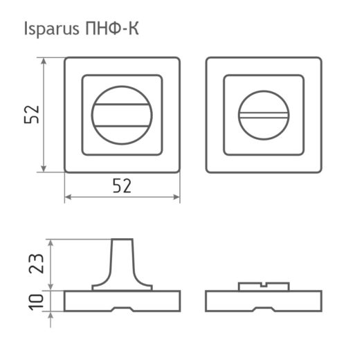ISPARUS  Накладка под фиксатор ПНФ-К (матовый никель)