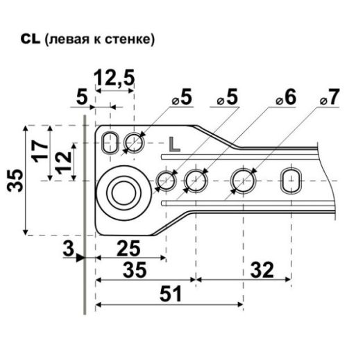 StahlBuro Направляющие роликовые (2 шт.) 450/0,8 мм (белый)