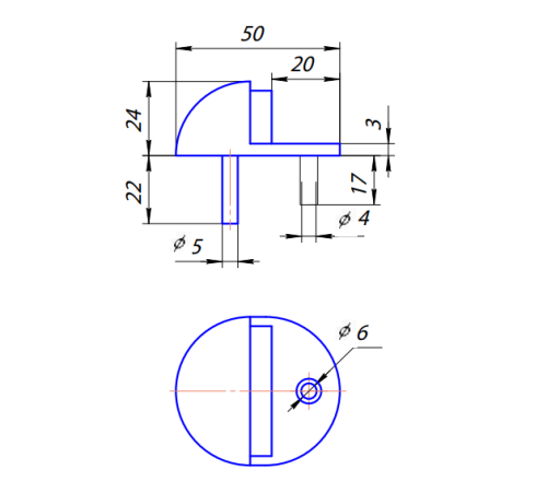 Упор дверной DS-0002-G  Апекс