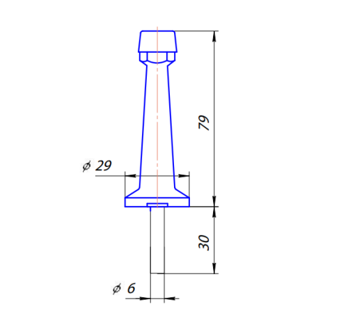 Упор дверной DS-0015-CR  Апекс