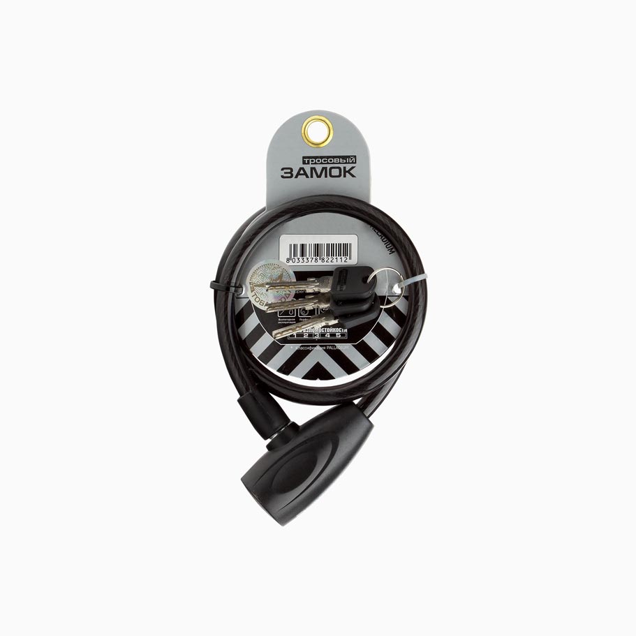 PALLADIUM Замок велосипедный PL 65/01 (10*650 мм) PALLADIUM Замок велосипедный PL 65/01 (10*650 мм)