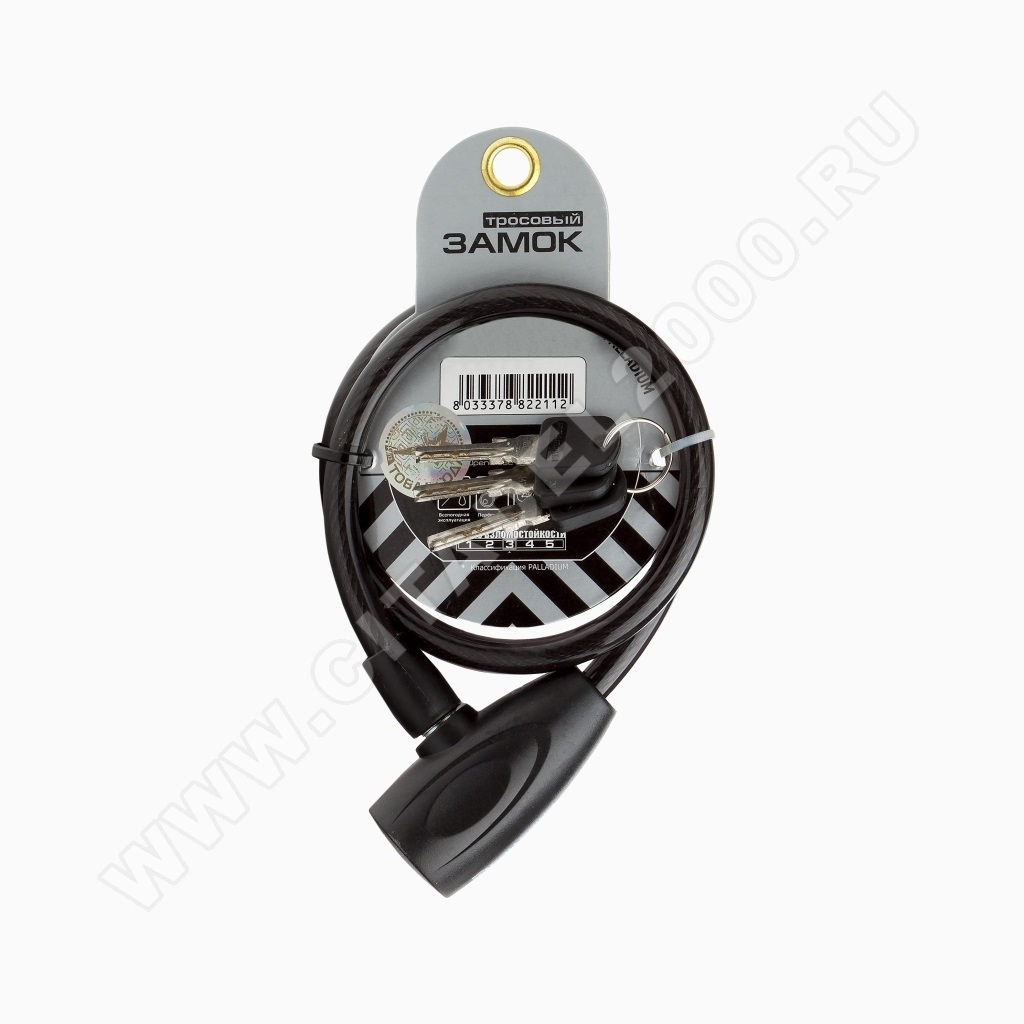 PALLADIUM Замок велосипедный PL 65/01 (10*650 мм) PALLADIUM Замок велосипедный PL 65/01 (10*650 мм)