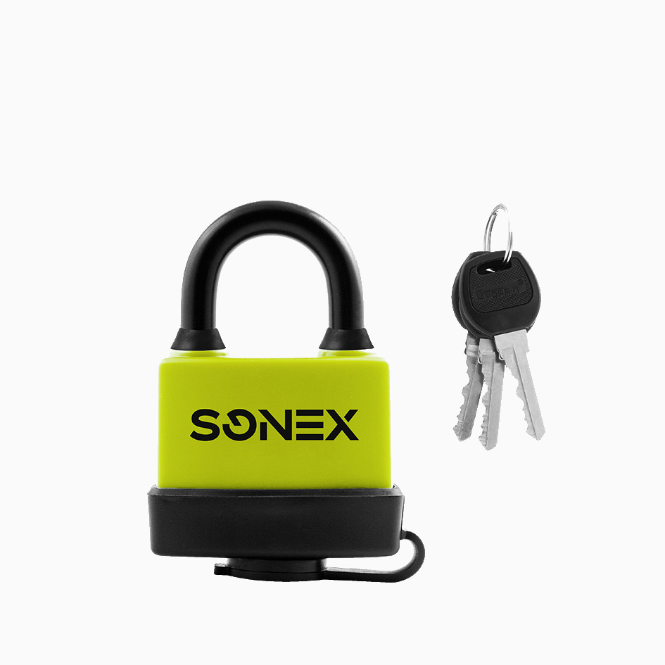 SONEX Замок навесной всепогодный ЗНВ-7-58 (58мм) (3 ключа) SONEX Замок навесной всепогодный ЗНВ-7-58 (58мм) (3 ключа)