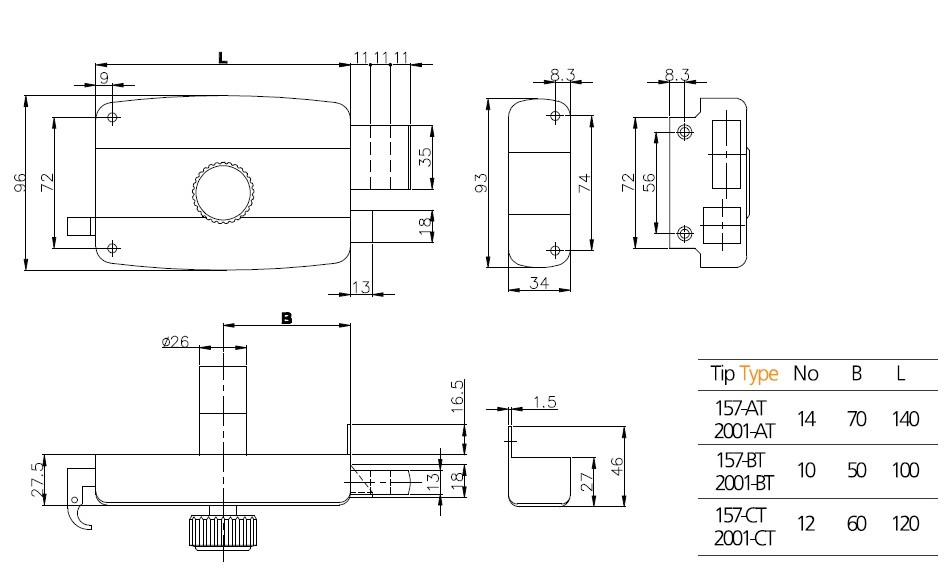 Замок накладной KALE KILIT 157B-BS50-BL-STB Замок накладной KALE KILIT 157B-BS50-BL-STB