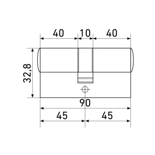 Стандарт Цилиндровый механизм MAX 90 (45х45) SN 5 кл.перфо ключ/ключ