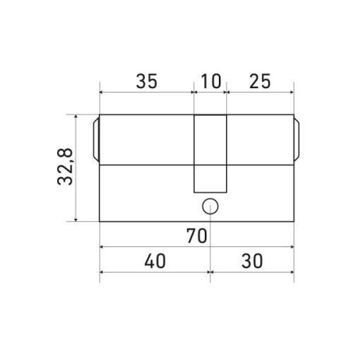 Стандарт Цилиндровый механизм MAX 70 (30х40) SN 5 кл.перфо ключ/ключ